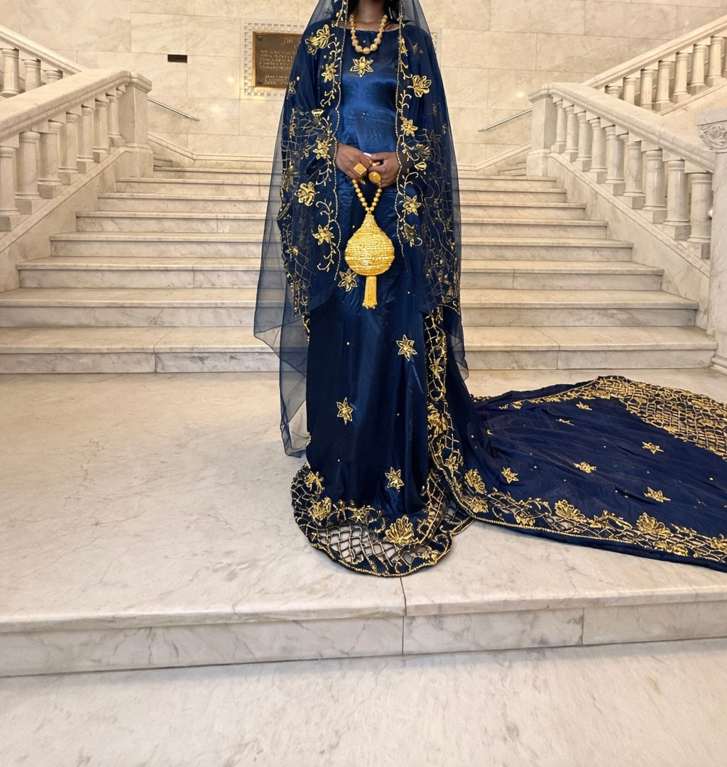 Hiba Valvet Birdal Dirac - Blue Navy