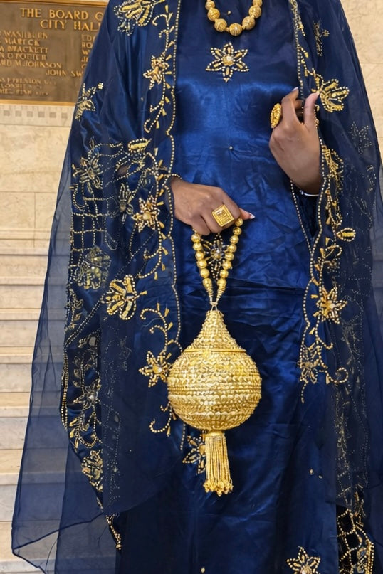 Hiba Valvet Birdal Dirac - Blue Navy