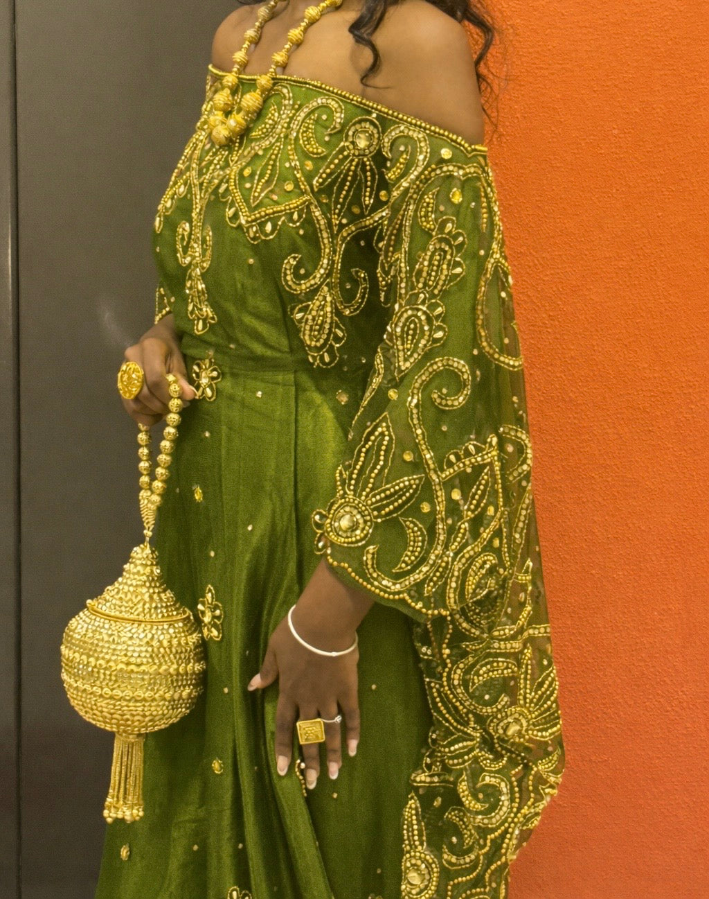 Zaytoun Lace Bridal Dirac - Olive