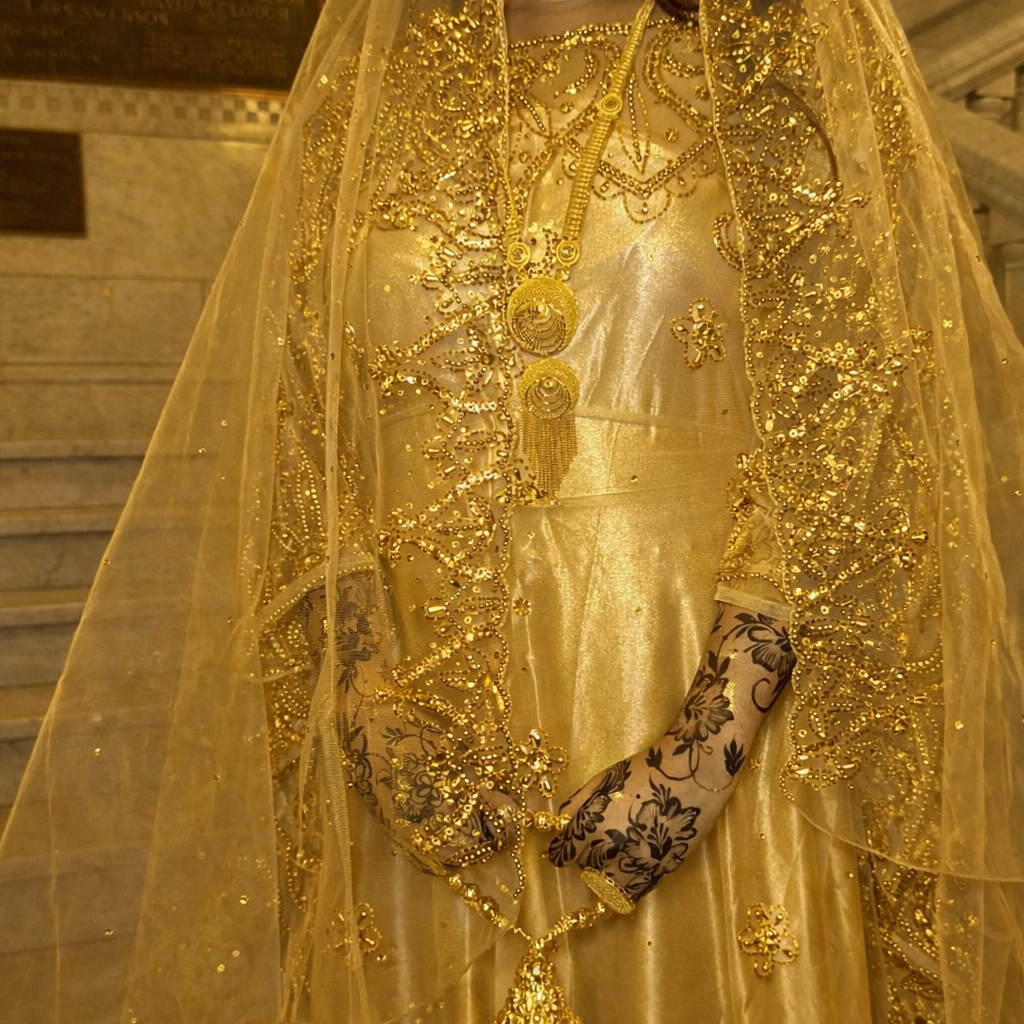 Nadia Lace Bridal Dirac - Gold