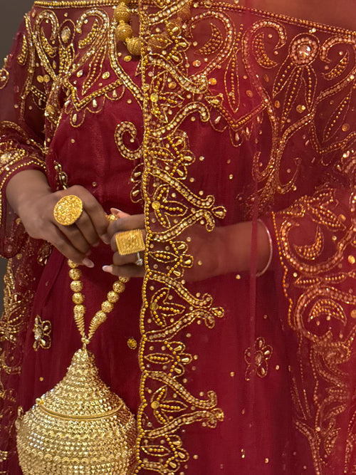 Layla Lace Bridal Dirac - Red