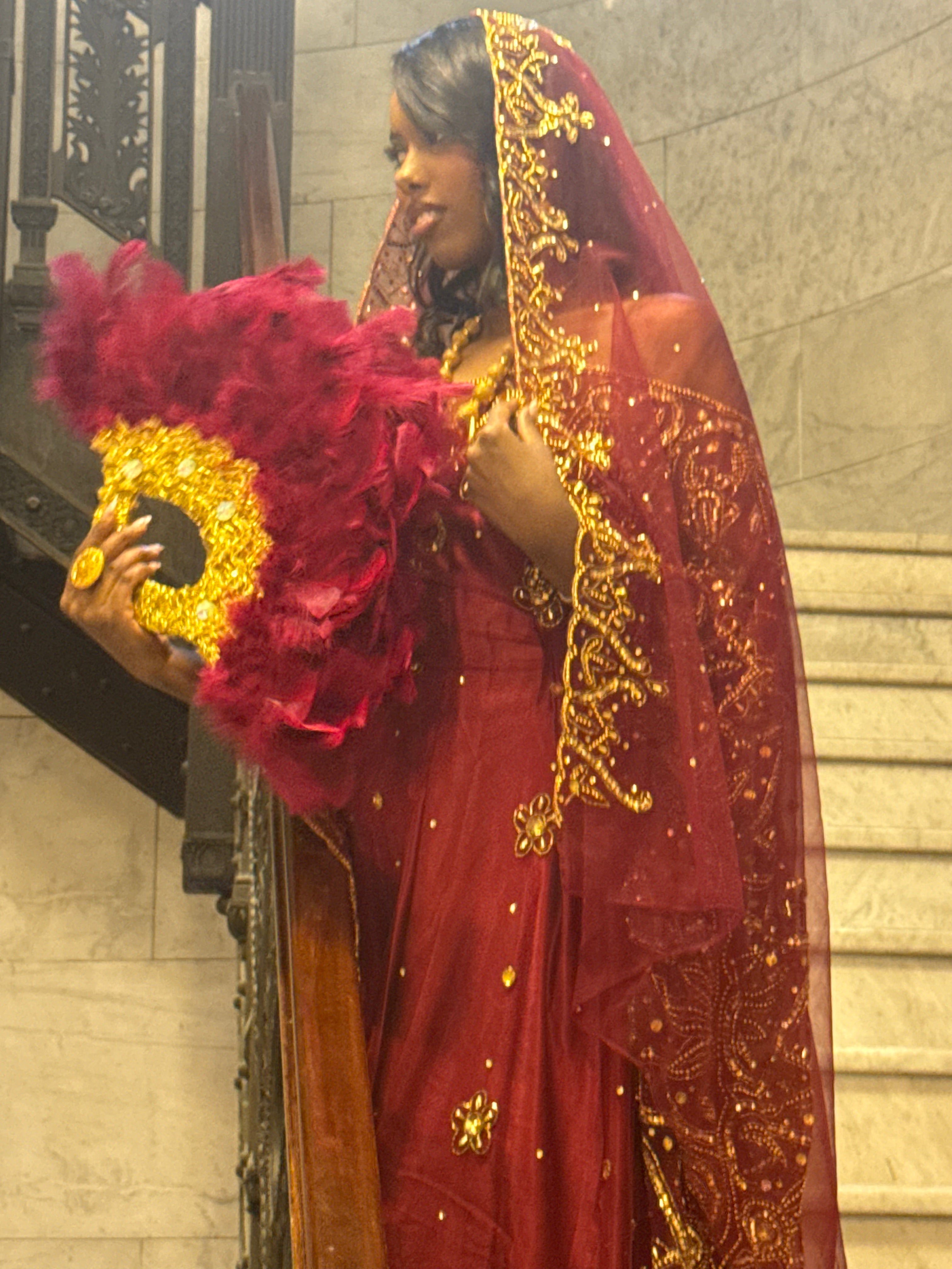 Layla Lace Bridal Dirac - Red